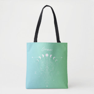 Gemini zodiac horoscoop-sterbordgradiënt tote bag