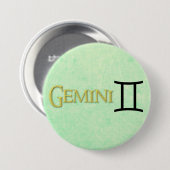 Gemini Zodiac Horoscope Sign Button (Voorkant /achterkant)