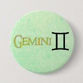 Gemini Zodiac Horoscope Sign Button (Voorkant)