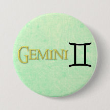Gemini Zodiac Horoscope Sign Button