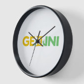 Gemini Zodiac Minimalistische Typografie Groen Gee (Hoek)