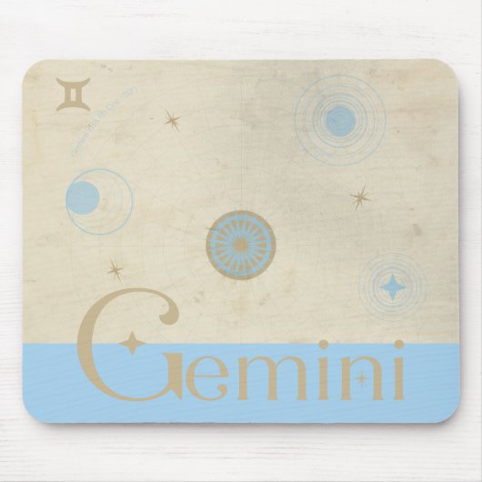 Gemini Zodiac Mousepad Muismat (Voorkant)