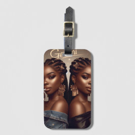 Gemini Zodiac Musician Trompet Bagagelabel