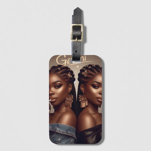 Gemini Zodiac Musician Trompet Bagagelabel (Voorkant (verticaal))