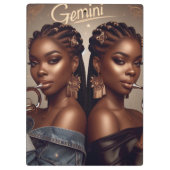 Gemini Zodiac Musician Trompet Klembord (Achterkant)