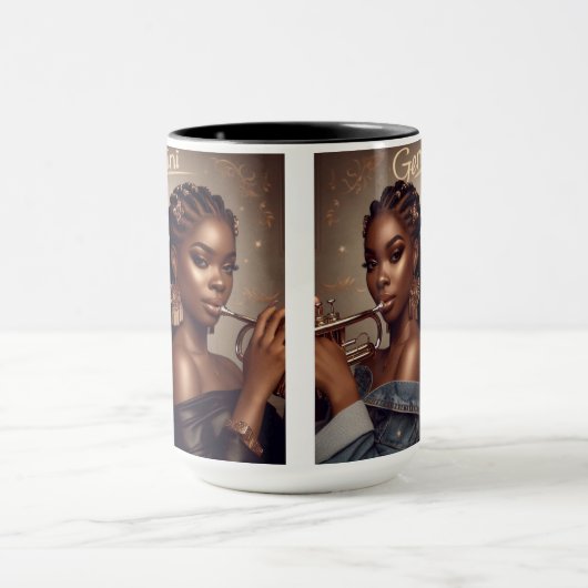 Gemini Zodiac Musician Trompet Mok (Midden)