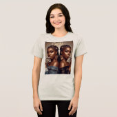 Gemini Zodiac Musician Trompet Tri-Blend Shirt (Voorkant volledig)