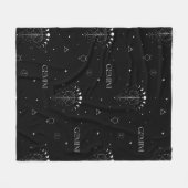 Gemini Zodiac Naadloos Patroon – Hemelse Tweeling  Fleece Deken (Voorkant (Horizontaal))