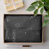 Gemini Zodiac Naadloos Patroon – Hemelse Tweeling  Tissuepapier (Geschenk)