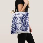 Gemini Zodiac Navy & Gold Monochrome Graphic Tas (Dichtbij)