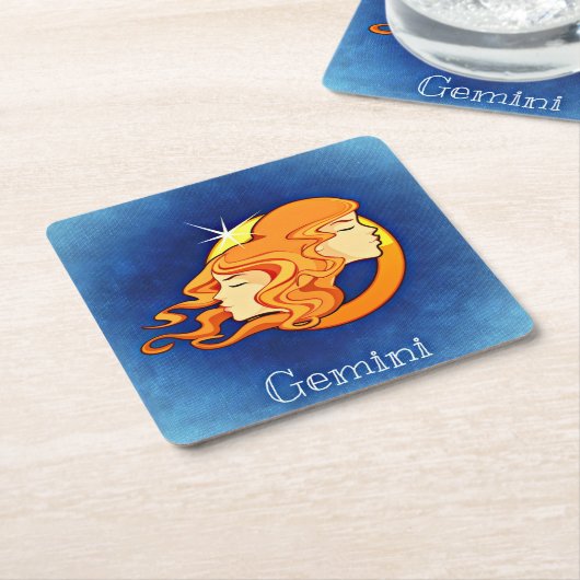gemini zodiac onderzetters (Schuin)