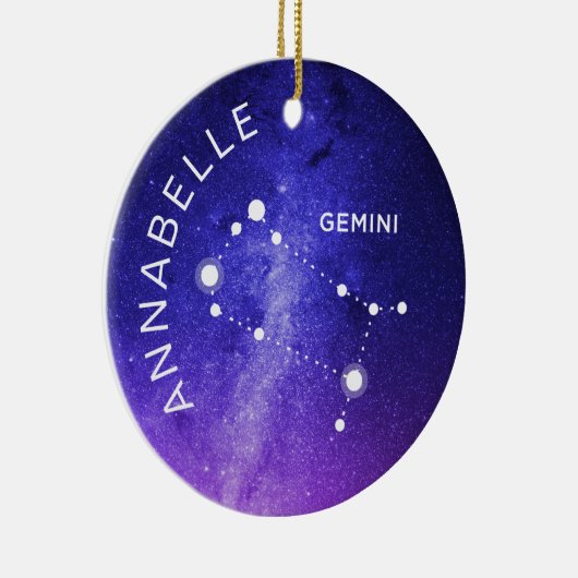 Gemini Zodiac Ornament Gepersonaliseerde Zodiac Gi (Rechts)