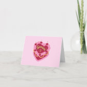 Gemini Zodiac Pastel Hart Verjaardagstaart Kaart (Voorkant)