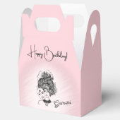Gemini Zodiac Pink Happy Birthday Name Bedankdoosjes (Geopend)