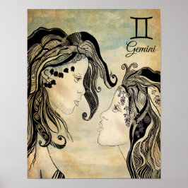 Gemini Zodiac Poster
