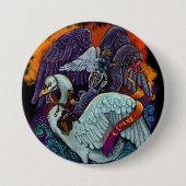 Gemini~zodiac Ronde Button 7,6 Cm (Voorkant)