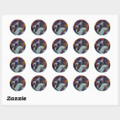 Gemini~zodiac Ronde Sticker (Vel)