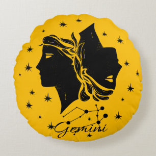 Gemini Zodiac Sierkussen Rond Kussen