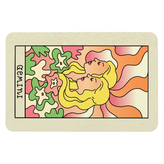 Gemini Zodiac Sign Abstract Art  Magneet (Horizontaal)