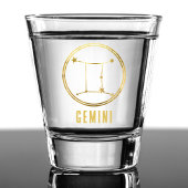 Gemini Zodiac Sign Astrology Horoscope Gold Shot Glas