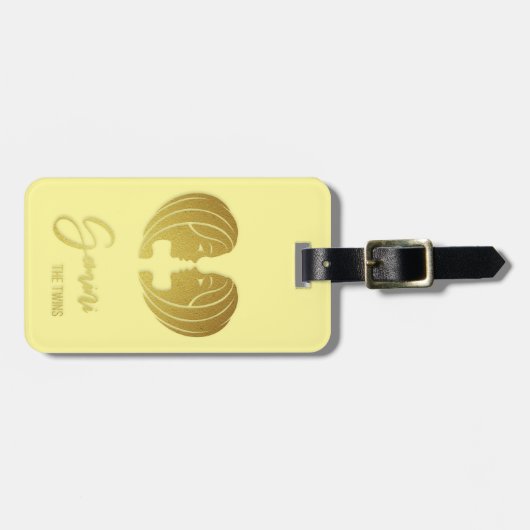 Gemini Zodiac Sign Bagagelabel (Voorkant horizontaal)