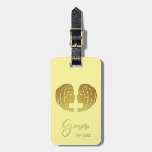 Gemini Zodiac Sign Bagagelabel (Voorkant verticaal)