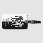Gemini Zodiac Sign Black & White Bagagelabel (Voorkant (horizontaal))