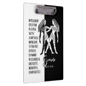 Gemini Zodiac Sign Black & White klembord (Rechts)