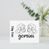 Gemini, Zodiac Sign Briefkaart (Staand voorkant)