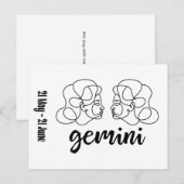 Gemini, Zodiac Sign Briefkaart (Voorkant / Achterkant)