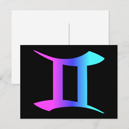 Gemini Zodiac Sign Briefkaart (Voorkant / Achterkant)