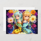 Gemini Zodiac Sign Briefkaart (Voorkant / Achterkant)