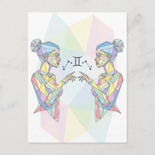 Gemini Zodiac Sign Briefkaart (Voorkant)