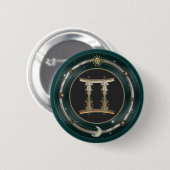 Gemini Zodiac Sign Buttonnen Ronde Button 5,7 Cm (Voorkant /achterkant)