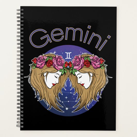 Gemini Zodiac Sign Calendar Planner (Voorkant)