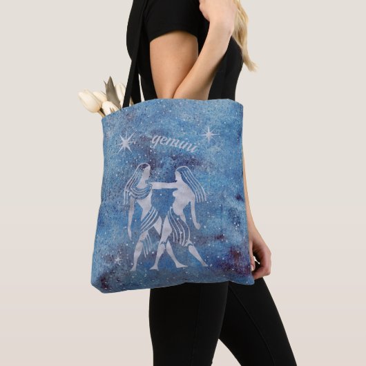 Gemini Zodiac Sign Canvas tas (Dichtbij)