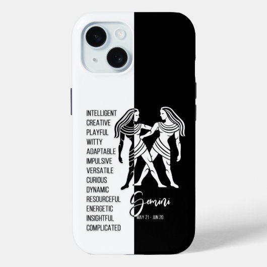 Gemini Zodiac Sign Case-Mate iPhone Case (Achterkant)