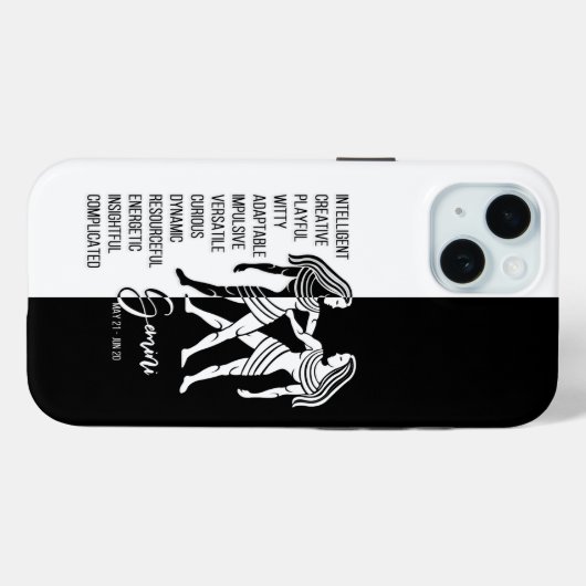 Gemini Zodiac Sign Case-Mate iPhone Case (Achterkant (horizontaal))