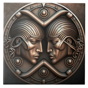 Gemini Zodiac Sign Gemini Horoscope Ceramic Tile Tegeltje