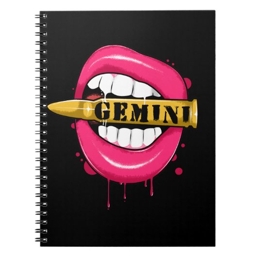 Gemini Zodiac Sign Girl, mei juni Notitieboek (Voorkant)
