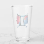Gemini Zodiac Sign Glas (Achterkant)