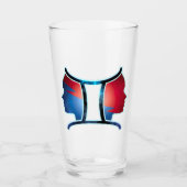 Gemini Zodiac Sign Glas (Voorkant)