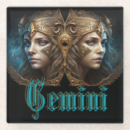 Gemini Zodiac Sign Glazen Onderzetter