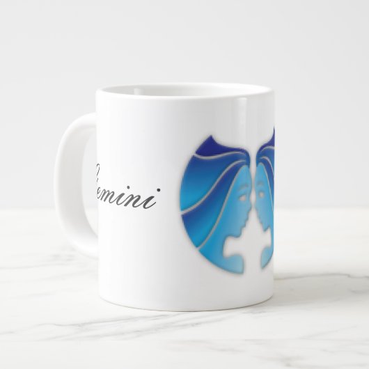Gemini Zodiac Sign Grote Koffiekop (Links)