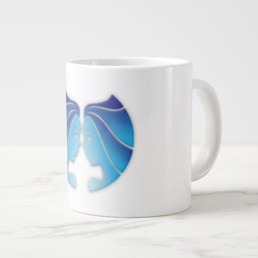 Gemini Zodiac Sign Grote Koffiekop (Voorkant rechts)