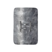 Gemini Zodiac Sign Grunge Distress Silver Badmat (Voorkant Verticaal)