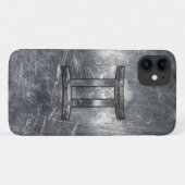 Gemini Zodiac Sign Grunge Distress Silver Case-Mate iPhone Case (Achterkant (horizontaal))