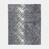 Gemini Zodiac Sign Grunge Distress Silver Fleece Deken (Voorkant)