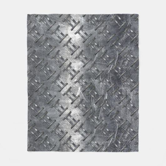 Gemini Zodiac Sign Grunge Distress Silver Fleece Deken (Voorkant)
