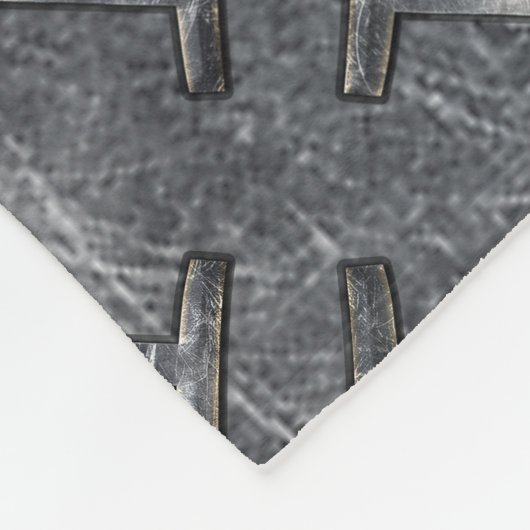 Gemini Zodiac Sign Grunge Distress Silver Fleece Deken (Hoek)